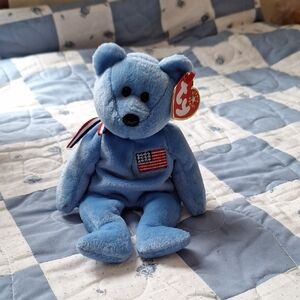 TY AMERICA Beanie Babies Bear